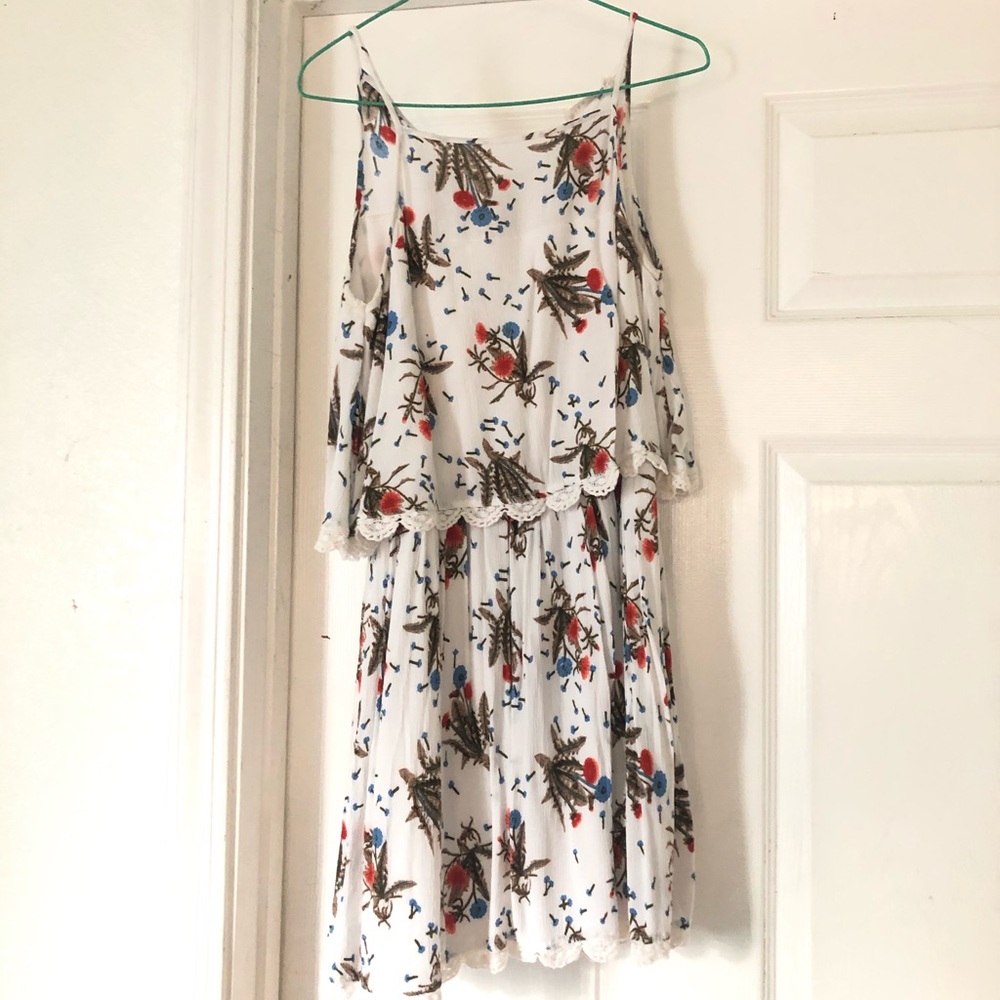 White floral dress